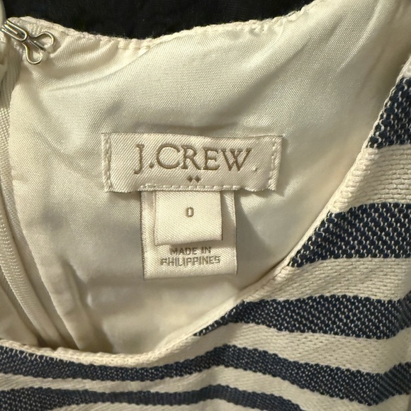 J. Crew Navy and Cream Striped Dress - knee length - Picture 2 of 2